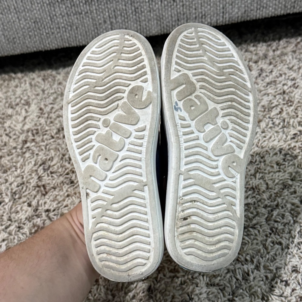 Native Miles Kids Navy Blue White Slip On EVA Sneakers Shoes J2 - Picture 6 of 7